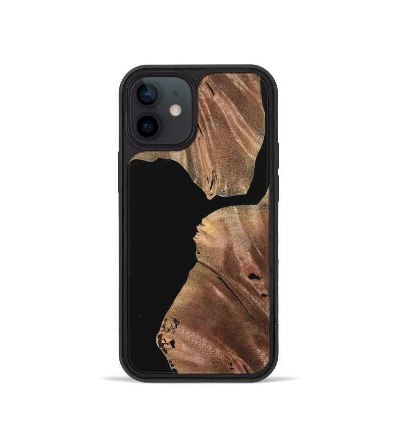 iPhone 12 mini Wood+Resin Phone Case - Joaquin (Pure Black, 723182)