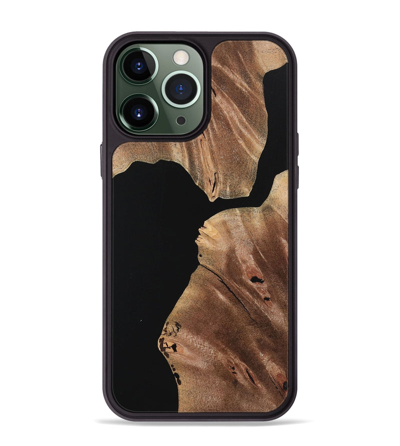 iPhone 13 Pro Max Wood+Resin Phone Case - Joaquin (Pure Black, 723182)