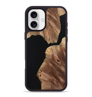 iPhone 16 Plus Wood+Resin Phone Case - Joaquin (Pure Black, 723182)