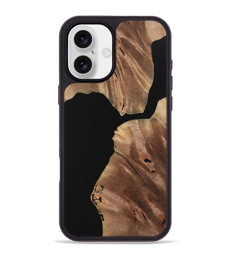 iPhone 16 Plus Wood+Resin Phone Case - Joaquin (Pure Black, 723182)