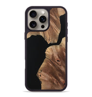 iPhone 16 Pro Max Wood+Resin Phone Case - Joaquin (Pure Black, 723182)