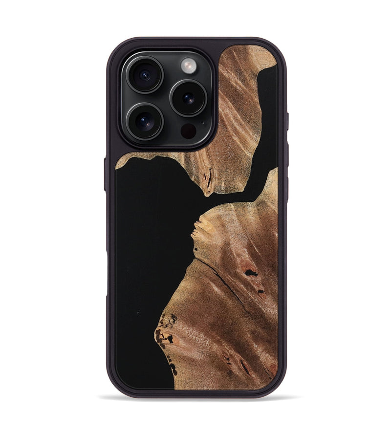 iPhone 16 Pro Wood+Resin Phone Case - Joaquin (Pure Black, 723182)