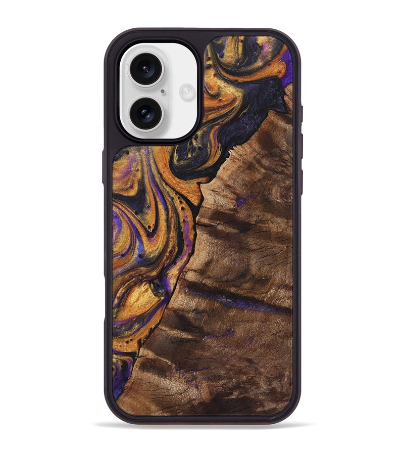 iPhone 16 Plus Wood+Resin Phone Case - Itzel (Purple, 723184)