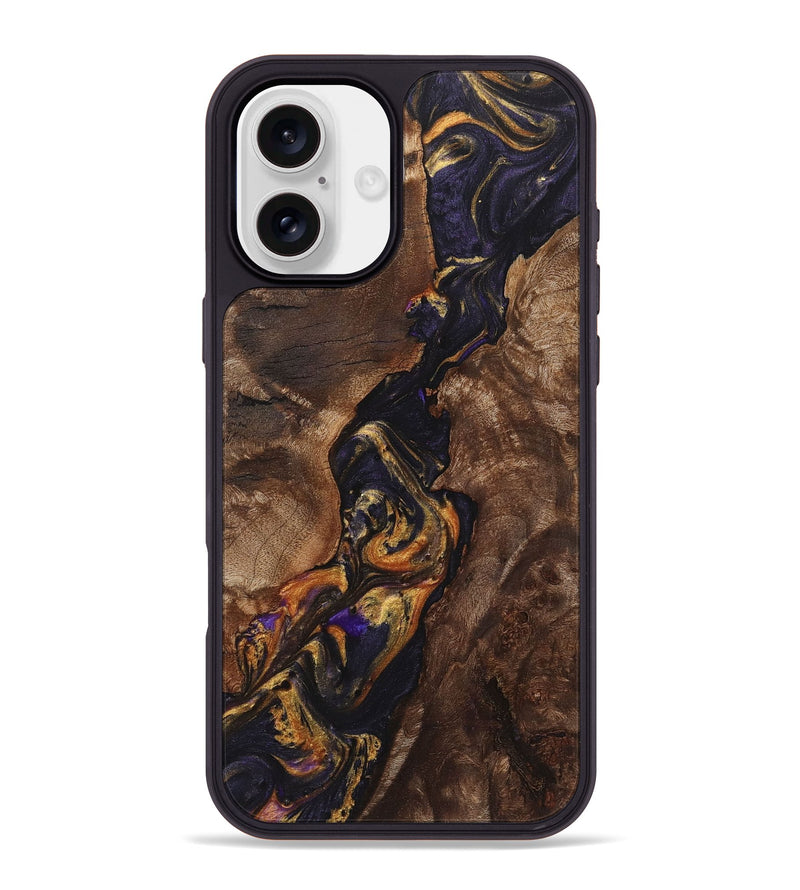 iPhone 16 Plus Wood+Resin Phone Case - Christie (Purple, 723185)