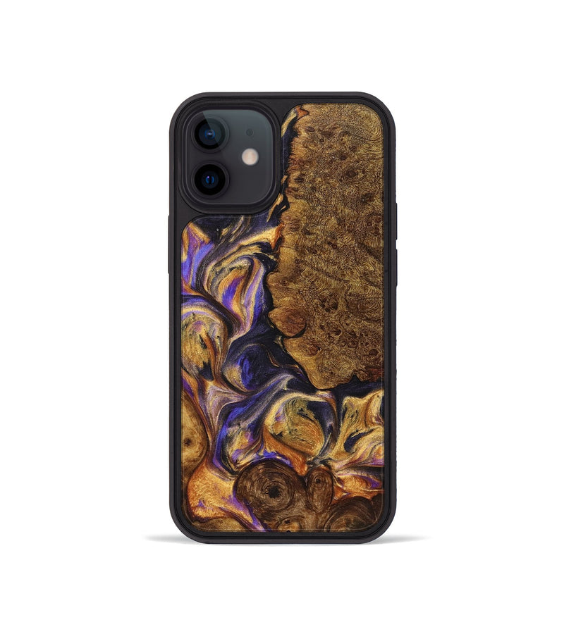 iPhone 12 mini Wood+Resin Phone Case - Beau (Purple, 723188)