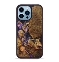 iPhone 14 Pro Max Wood+Resin Phone Case - Beau (Purple, 723188)