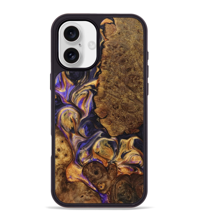 iPhone 16 Plus Wood+Resin Phone Case - Beau (Purple, 723188)