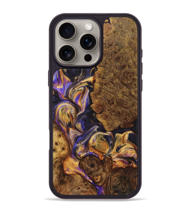 iPhone 16 Pro Max Wood+Resin Phone Case - Beau (Purple, 723188)