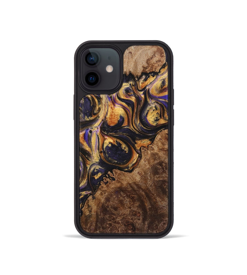 iPhone 12 mini Wood+Resin Phone Case - Wynter (Purple, 723189)