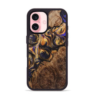 iPhone 16 Wood+Resin Phone Case - Wynter (Purple, 723189)