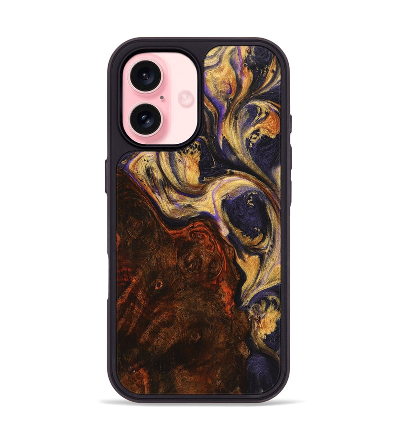 iPhone 16 Wood+Resin Phone Case - Estelle (Purple, 723190)