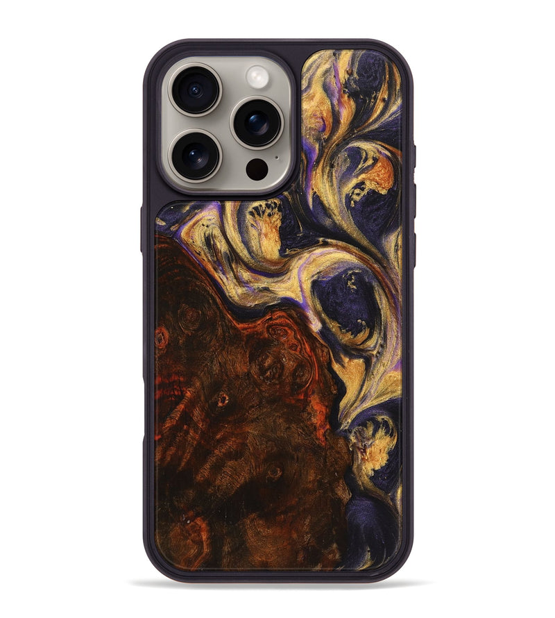 iPhone 16 Pro Max Wood+Resin Phone Case - Estelle (Purple, 723190)