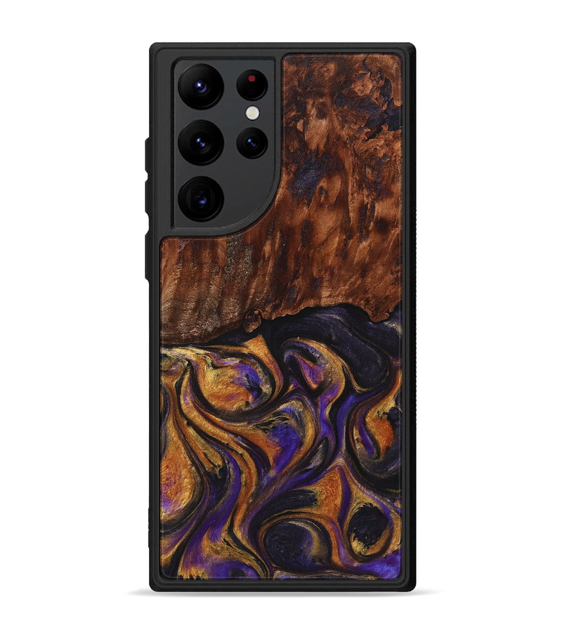 Galaxy S22 Ultra Wood+Resin Phone Case - Anthony (Purple, 723191)