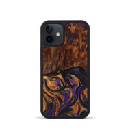 iPhone 12 mini Wood+Resin Phone Case - Anthony (Purple, 723191)