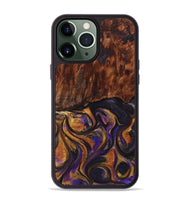 iPhone 13 Pro Max Wood+Resin Phone Case - Anthony (Purple, 723191)