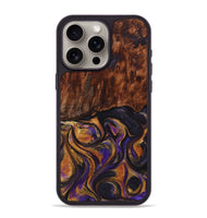 iPhone 15 Pro Max Wood+Resin Phone Case - Anthony (Purple, 723191)