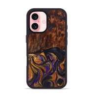 iPhone 16 Wood+Resin Phone Case - Anthony (Purple, 723191)