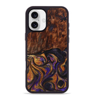 iPhone 16 Plus Wood+Resin Phone Case - Anthony (Purple, 723191)