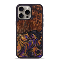 iPhone 16 Pro Max Wood+Resin Phone Case - Anthony (Purple, 723191)