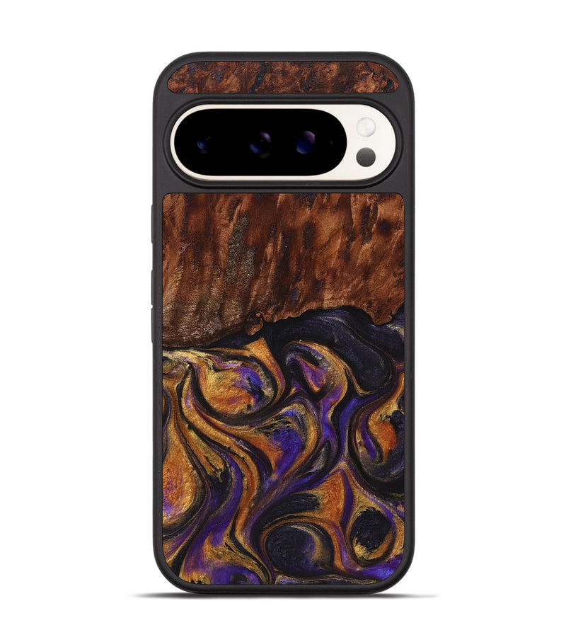 Pixel 9 Wood+Resin Phone Case - Anthony (Purple, 723191)