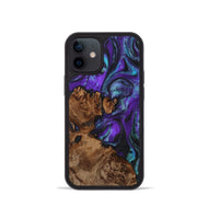 iPhone 12 mini Wood+Resin Phone Case - Johnnie (Purple, 723192)