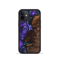 iPhone 12 mini Wood+Resin Phone Case - Alan (Purple, 723193)