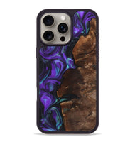 iPhone 16 Pro Max Wood+Resin Phone Case - Alan (Purple, 723193)