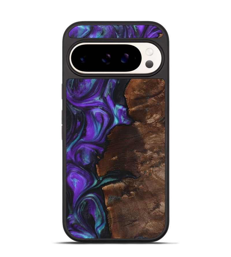 Pixel 9 Wood+Resin Phone Case - Alan (Purple, 723193)