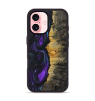 iPhone 16 Wood+Resin Phone Case - Hope (Purple, 723194)