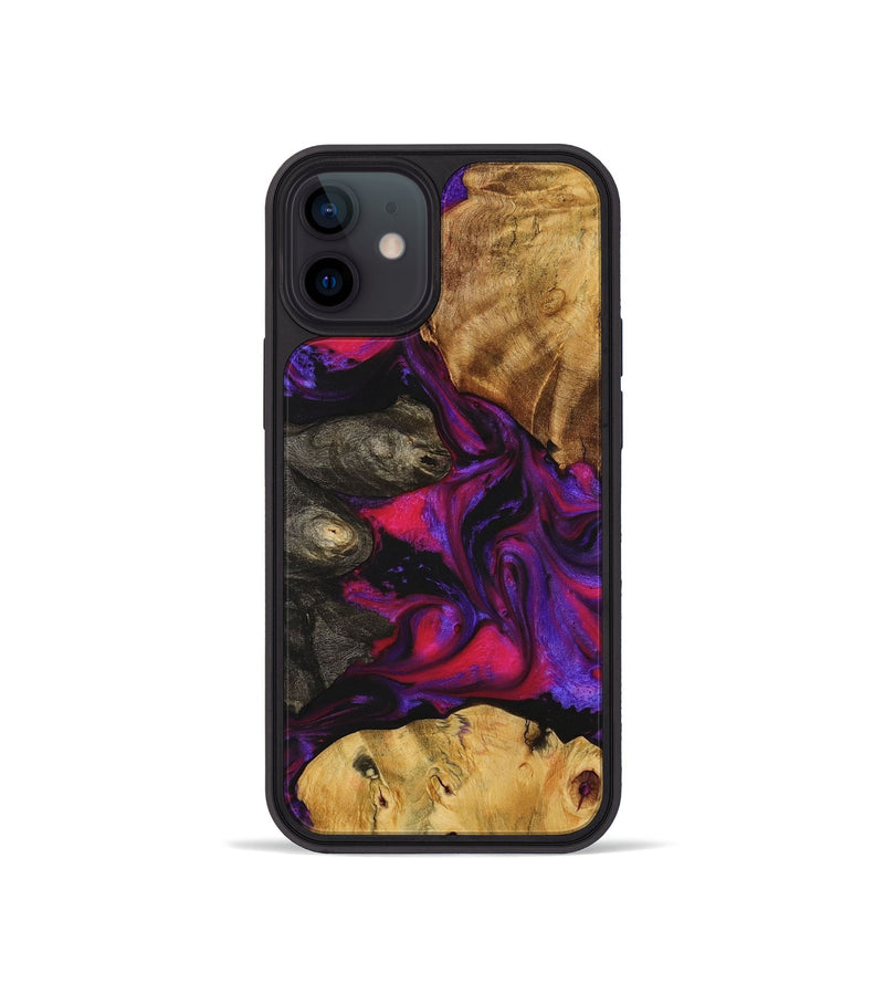 iPhone 12 mini Wood+Resin Phone Case - Summer (Purple, 723197)