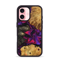 iPhone 16 Wood+Resin Phone Case - Summer (Purple, 723197)