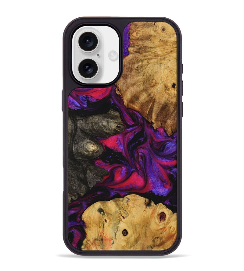 iPhone 16 Plus Wood+Resin Phone Case - Summer (Purple, 723197)