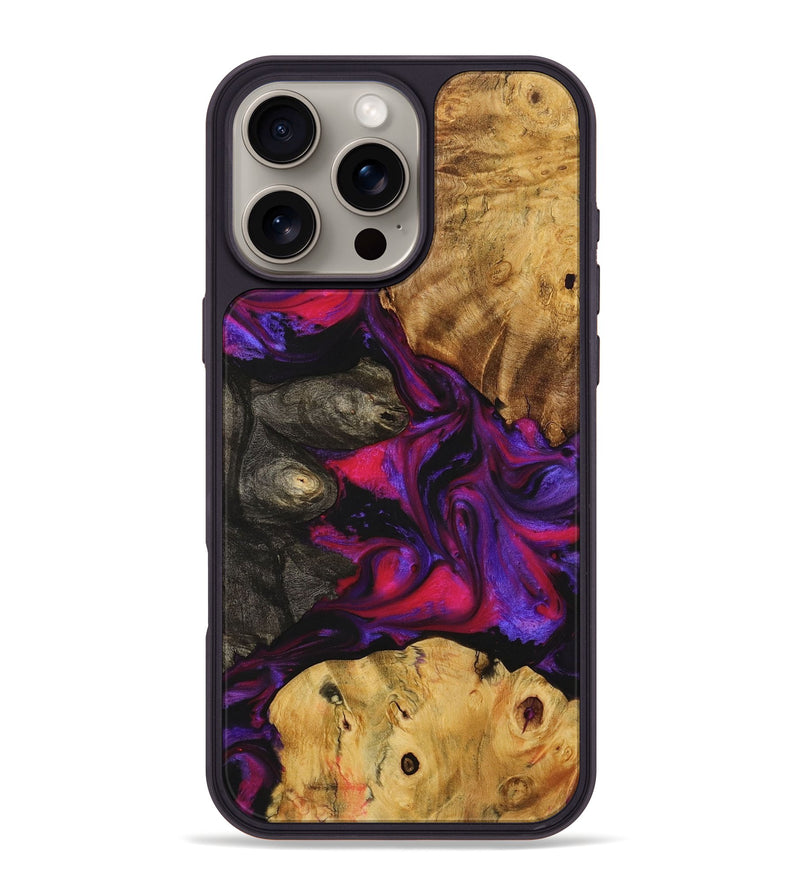 iPhone 16 Pro Max Wood+Resin Phone Case - Summer (Purple, 723197)