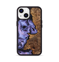 iPhone 13 Wood+Resin Phone Case - Clinton (Purple, 723199)