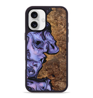 iPhone 16 Plus Wood+Resin Phone Case - Clinton (Purple, 723199)