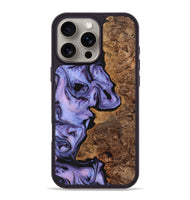 iPhone 16 Pro Max Wood+Resin Phone Case - Clinton (Purple, 723199)