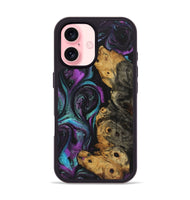 iPhone 16 Wood+Resin Phone Case - Dakota (Purple, 723200)