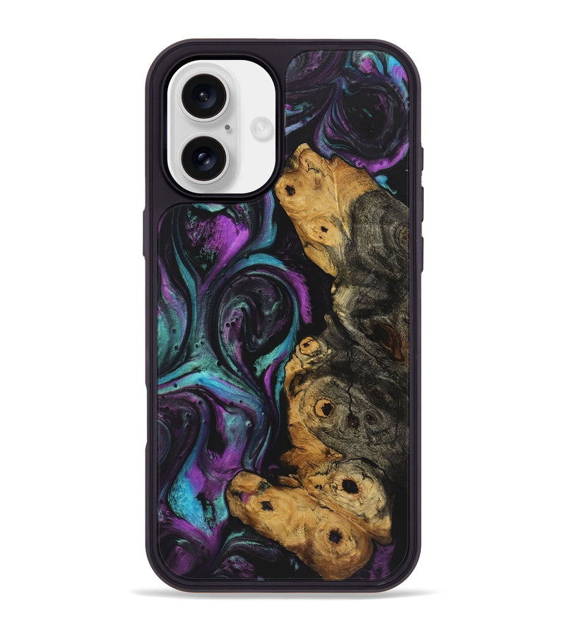 iPhone 16 Plus Wood+Resin Phone Case - Dakota (Purple, 723200)