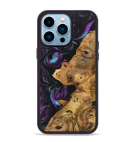 iPhone 14 Pro Max Wood+Resin Phone Case - Emerson (Purple, 723201)