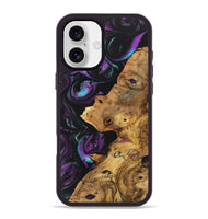 iPhone 16 Plus Wood+Resin Phone Case - Emerson (Purple, 723201)