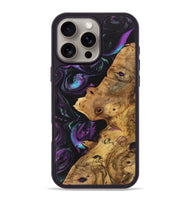 iPhone 16 Pro Max Wood+Resin Phone Case - Emerson (Purple, 723201)