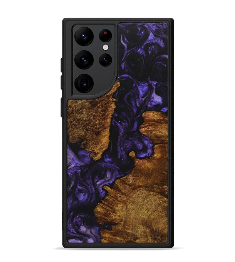 Galaxy S22 Ultra Wood+Resin Phone Case - Craig (Purple, 723202)