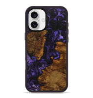 iPhone 16 Plus Wood+Resin Phone Case - Craig (Purple, 723202)