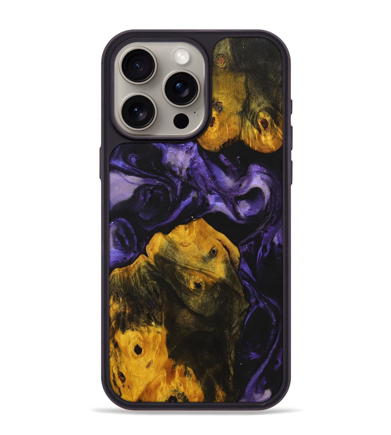 iPhone 15 Pro Max Wood+Resin Phone Case - Bryson (Purple, 723204)