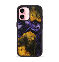 iPhone 16 Wood+Resin Phone Case - Bryson (Purple, 723204)