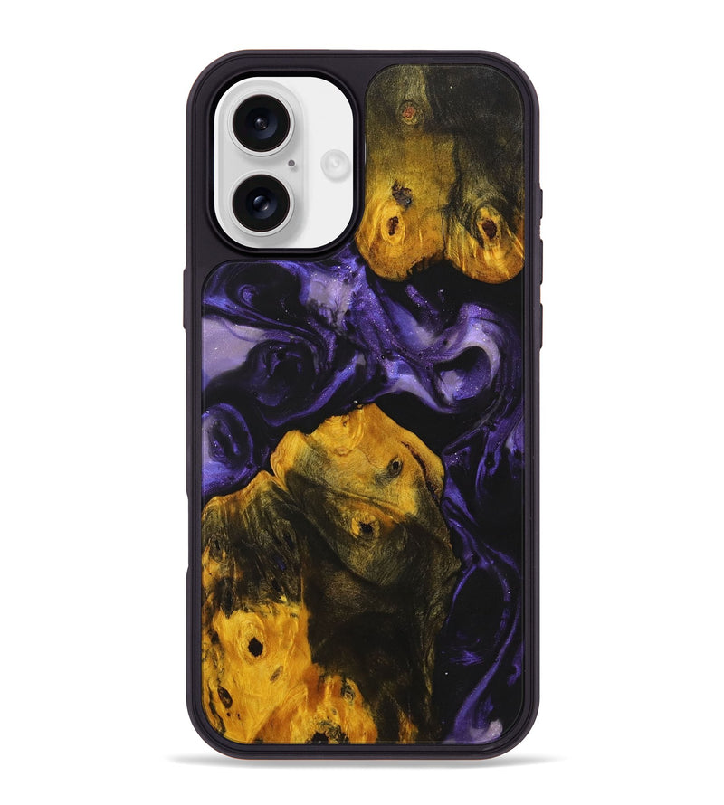 iPhone 16 Plus Wood+Resin Phone Case - Bryson (Purple, 723204)