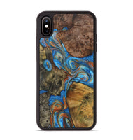 iPhone Xs Max Wood+Resin Phone Case - Kane (Teal & Gold, 723210)