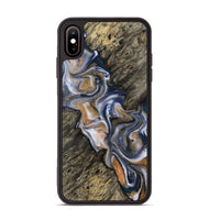 iPhone Xs Max Wood+Resin Phone Case - Marlon (Teal & Gold, 723225)