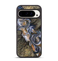 Pixel 9 Pro Wood+Resin Phone Case - Marlon (Teal & Gold, 723225)