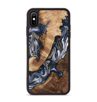 iPhone Xs Max Wood+Resin Phone Case - Hayes (Teal & Gold, 723228)